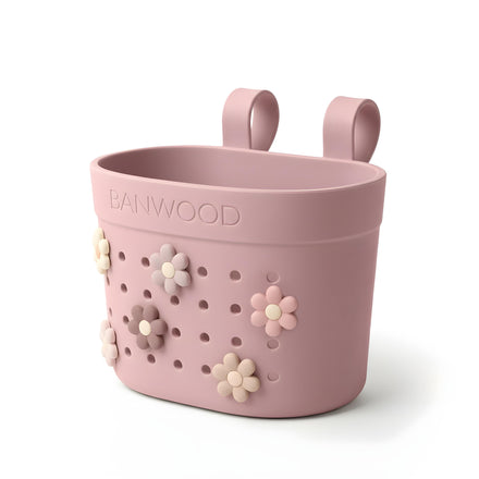 Banwood Fietsmandje Pin & Ride Dusty Rose, accessoire voor jonge ontdekkers, De Gele Flamingo