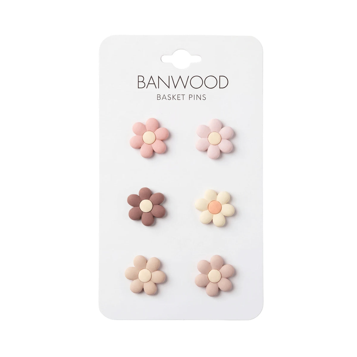 Banwood Pins voor Fietsmandje Flowers, bloemenpins bij De Gele Flamingo
