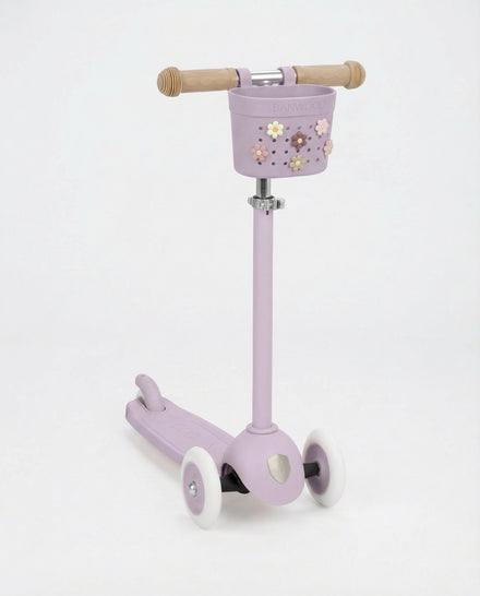 Banwood Fietsmandje Pin & Ride Lavendel, 17,8 x 10,6 x 13,8 cm, te koop bij De Gele Flamingo