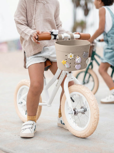 Banwood Pins voor Fietsmandje Magic wissel je elke dag opnieuw, De Gele Flamingo