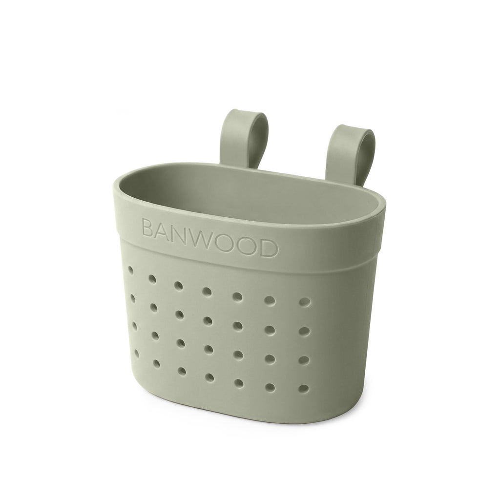Banwood Fietsmandje Pin & Ride Olive, fietsmandje voor kinderen bij De Gele Flamingo