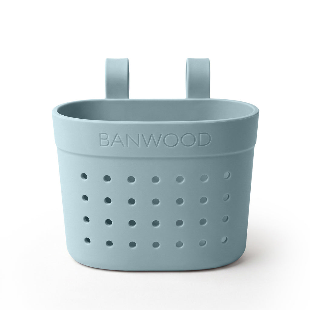 Fietsmandje Pin & Ride Teal van Banwood, gemaakt van gerecycleerd rubber, De Gele Flamingo