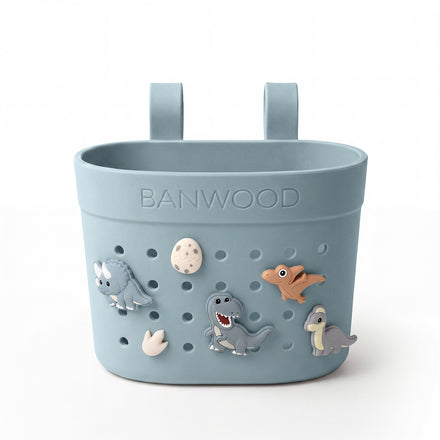Banwood Fietsmandje Pin & Ride Teal, 17,8 x 10,6 x 13,8 cm, te koop bij De Gele Flamingo