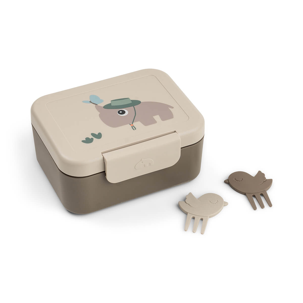 Done By Deer kleine lunchdoos met snackprikkers Tiny Trails Sand