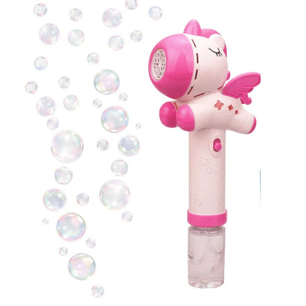 FunTrading Unicorn bellenblaasmachine roze en paars