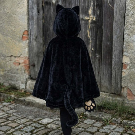 Great Pretenders Black Cat Cuddle Cape verkleedcape zwart