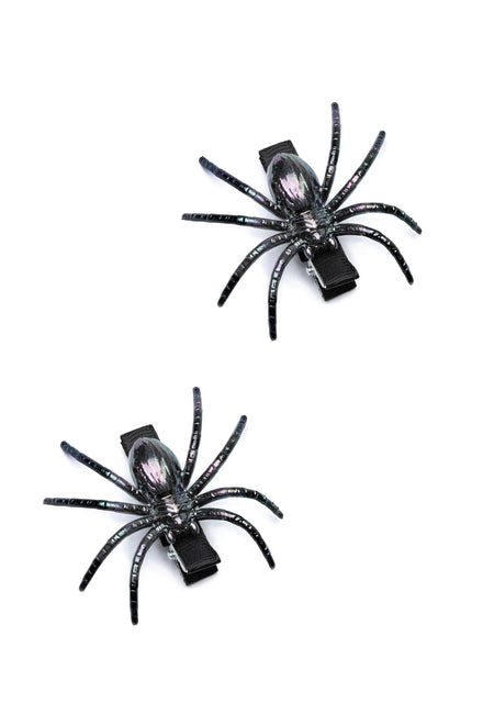 Great Pretenders Creepy Crawly Hair Clips spinnen haarclips zwart