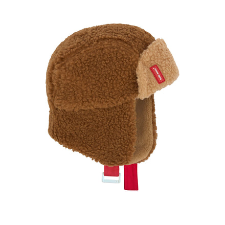 Hello Hossy muts met oorbescherming Cozy Sven, bruine teddy muts met oorflappen