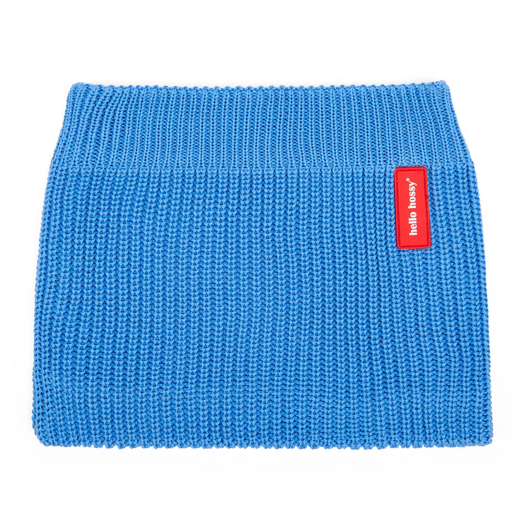 Hello Hossy nekwarmer Cocoon Kingfisher, blauwe gebreide nekwarmer