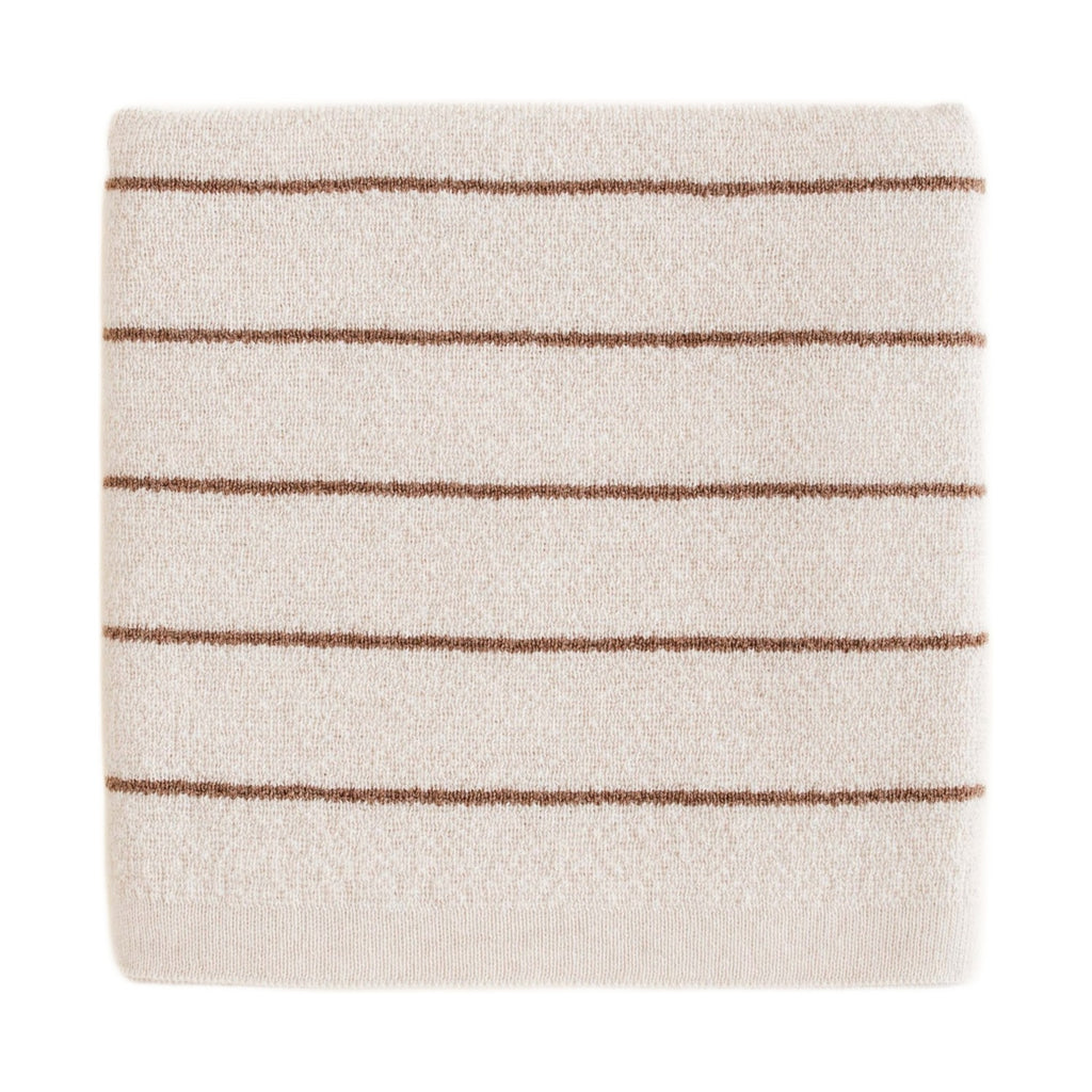 Hvid Deken Harry Cream/Mocha op witte achtergrond