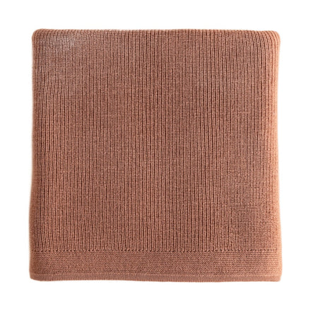 Hvid Deken Felix Terracotta op witte achtergrond