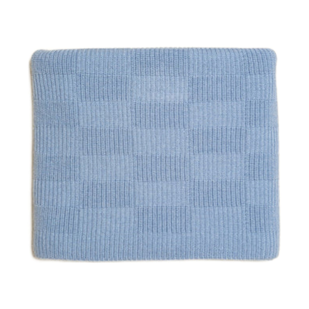 Hvid Deken Ivy Light Blue op witte achtergrond