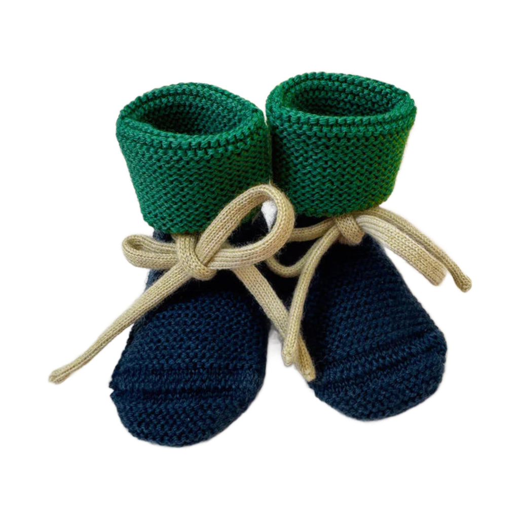 Hvid Original Booties Blue/Grass op witte achtergrond