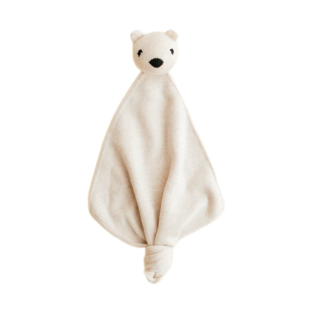 Hvid Teddy Tokki Knuffeldoekje Cream op witte achtergrond