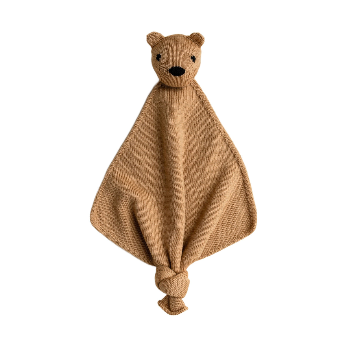 Hvid Teddy Tokki Knuffeldoekje Ochre op witte achtergrond