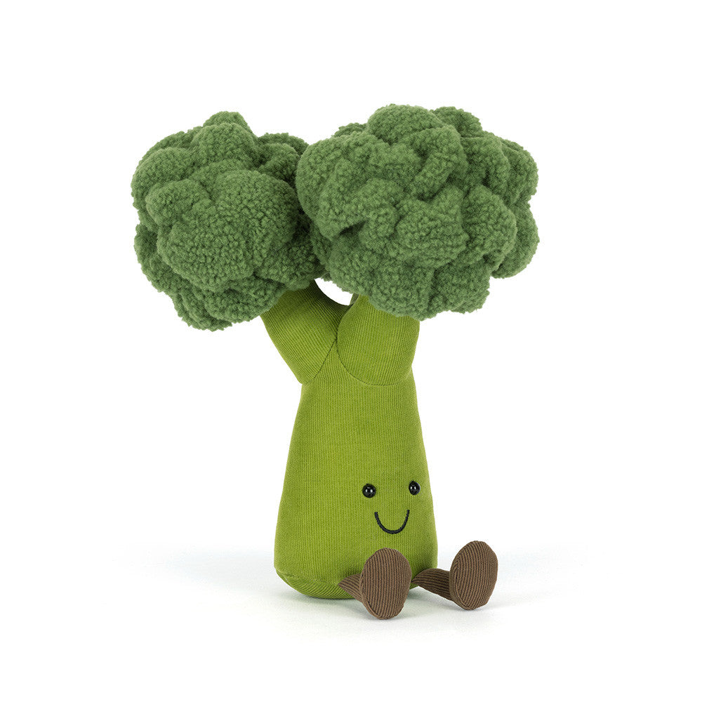 Jellycat Amuseables Broccoli, zittende broccoli met gezichtje