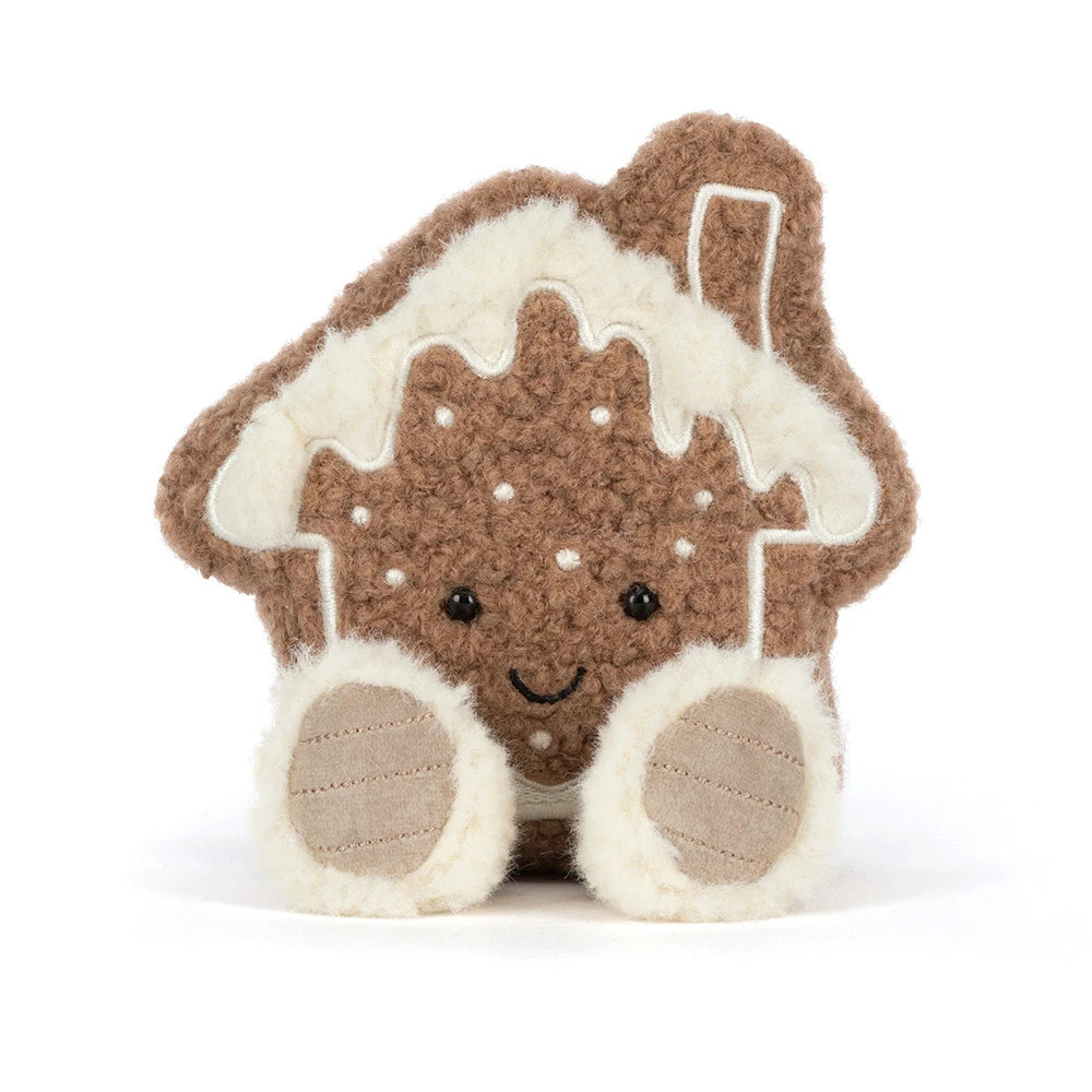 Jellycat Amuseables Molasi Cookie, zittend met voetjes naar voren