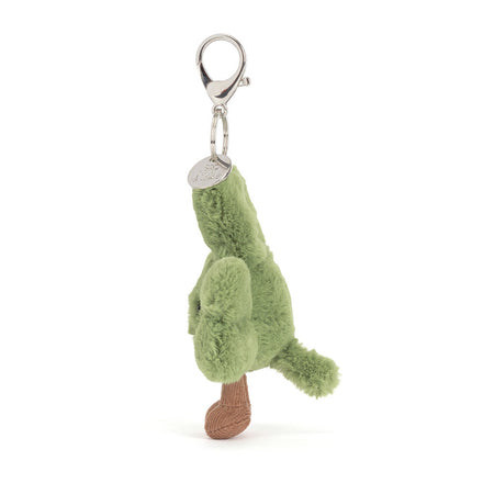 Jellycat Amuseables Siofra Shamrock Bag Charm, zijaanzicht met karabijnhaak