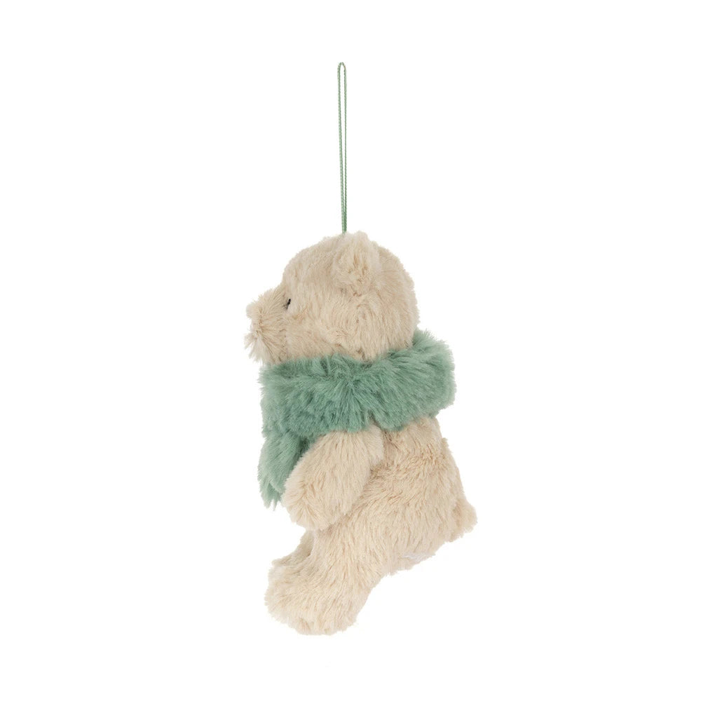 Jellycat Bartholomew Bear Jr. Winter Warmer kerstdecoratie, zijaanzicht