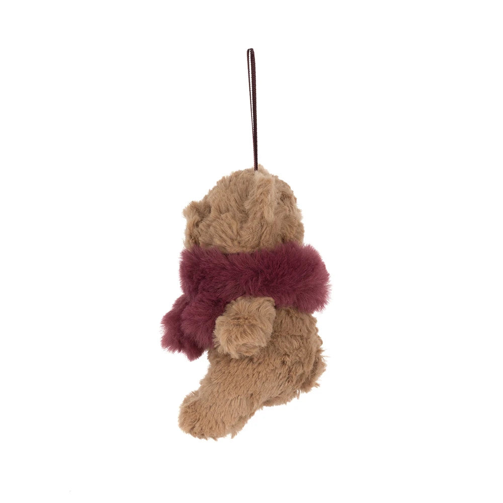 Jellycat Bartholomew Bear Winter Warmer kerstdecoratie, zijaanzicht