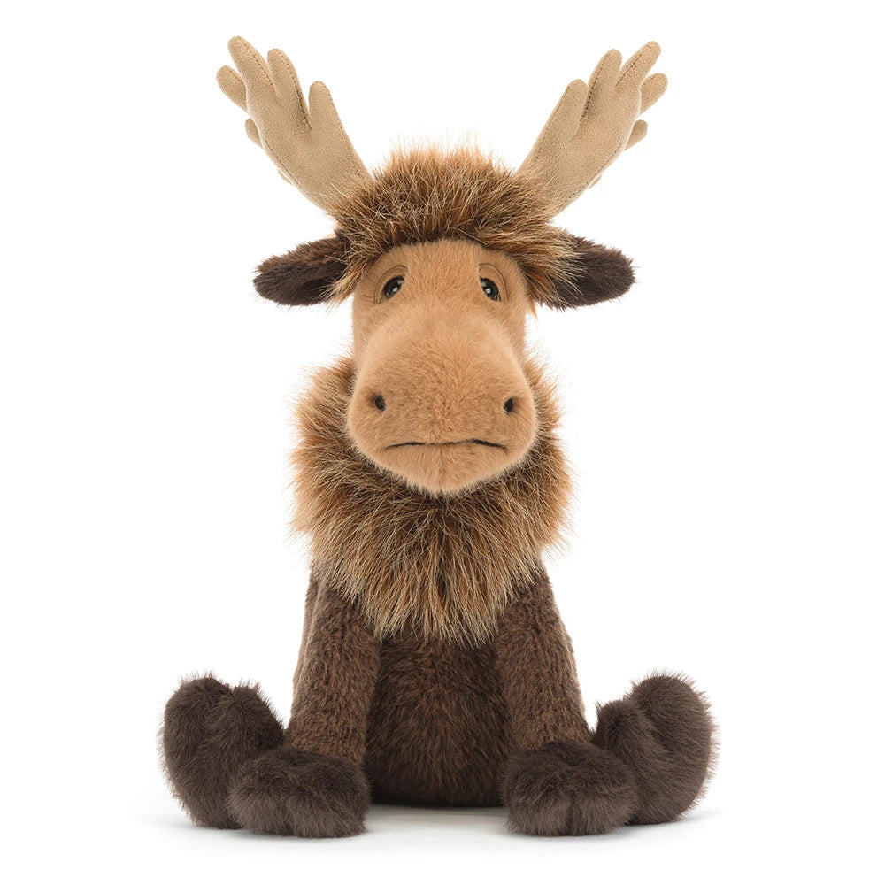 Jellycat Birchly Moose, vrolijk gezichtje van voren