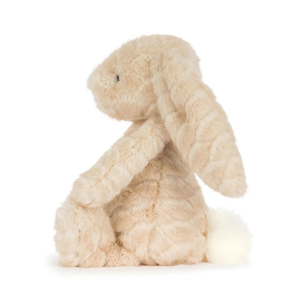 Jellycat Franilla Luxe Bunny, zijaanzicht met lange oren