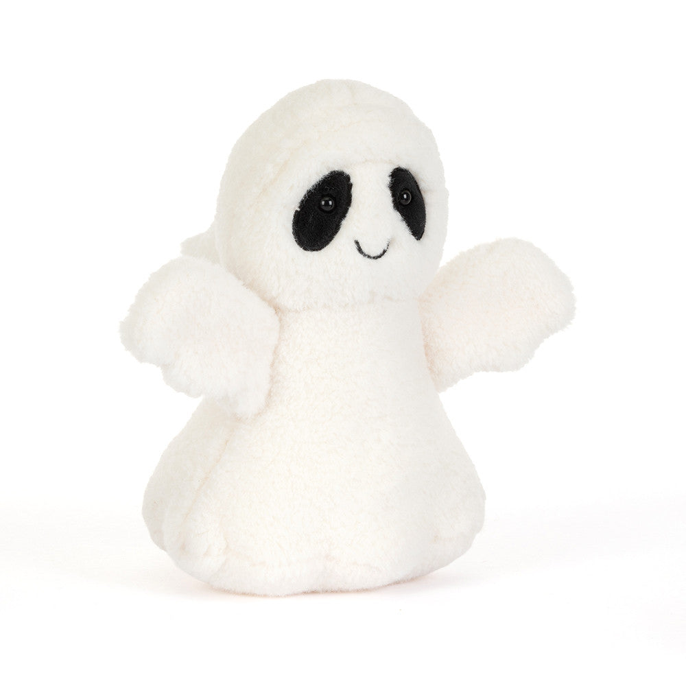 Jellycat Ghost Bob, vooraanzicht van het witte spookje