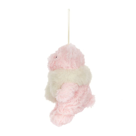 Jellycat Leola Bear Winter Warmer kerstdecoratie, zijaanzicht