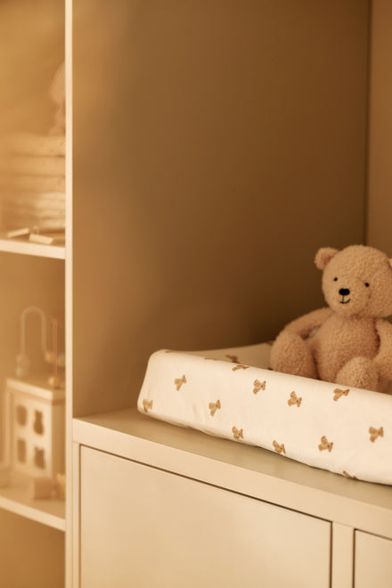 Sfeerbeeld met Jollein babytextiel in de print Mini Teddy Bear