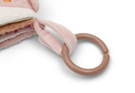 Jollein activiteitenboekje Soft Plumes, ring voor aan de kinderwagen
