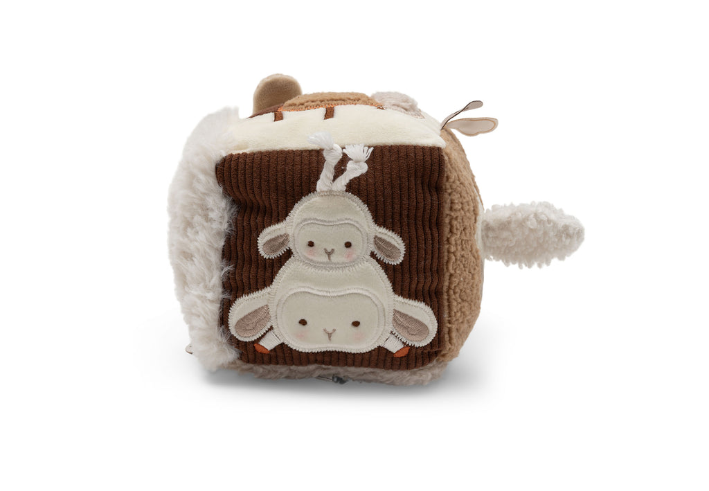 Jollein activiteitenkubus Woolly, zijde met belletje