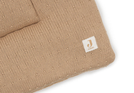 Jollein boxkleed Sprinkle Knit Hazel, detailfoto van de fluffy achterkant