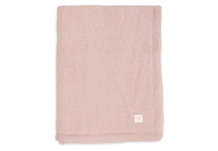 Jollein wiegdeken Sprinkle Knit Silk Rose met fluffy achterkant