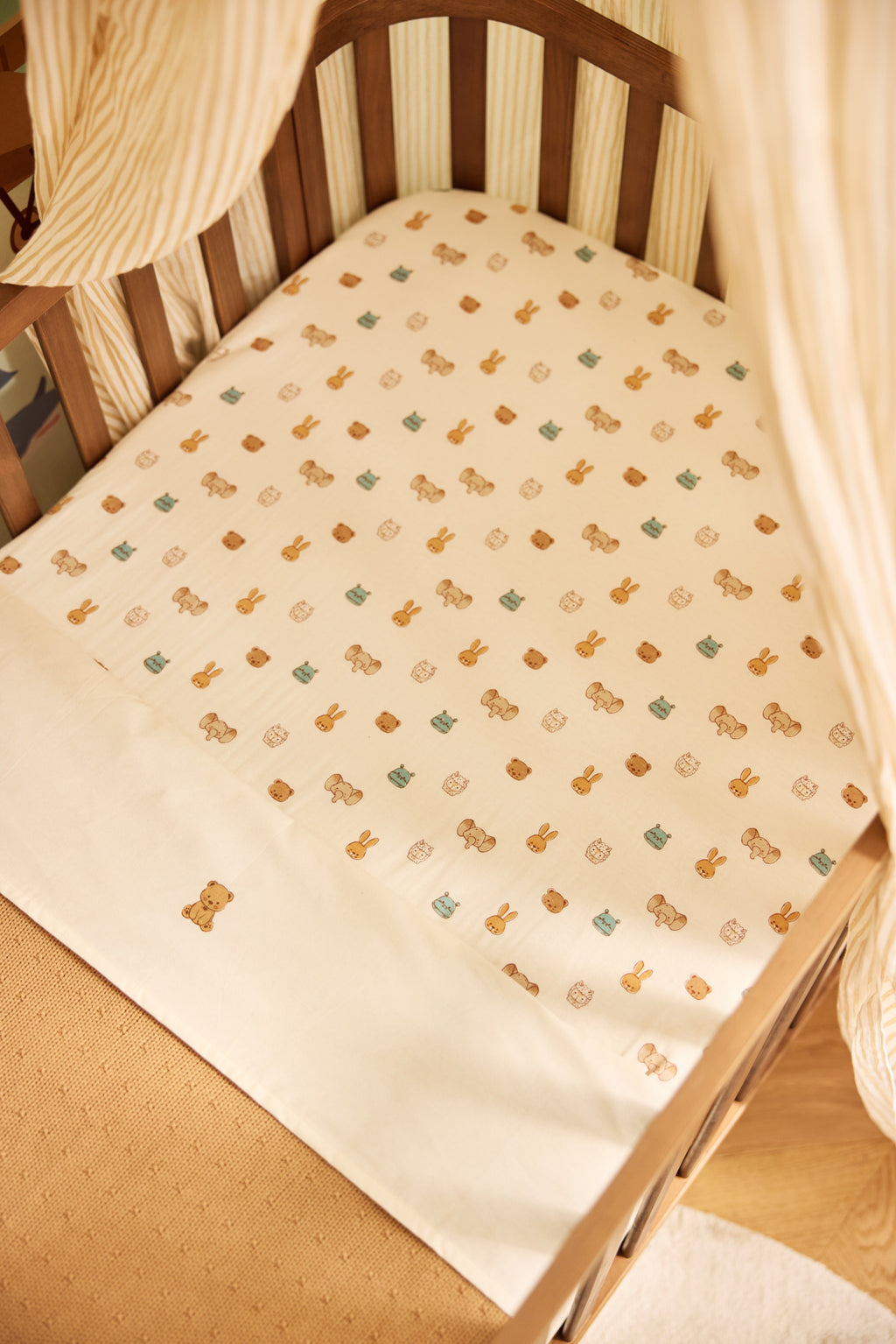 Jollein hoeslaken jersey Jollies dierenprint