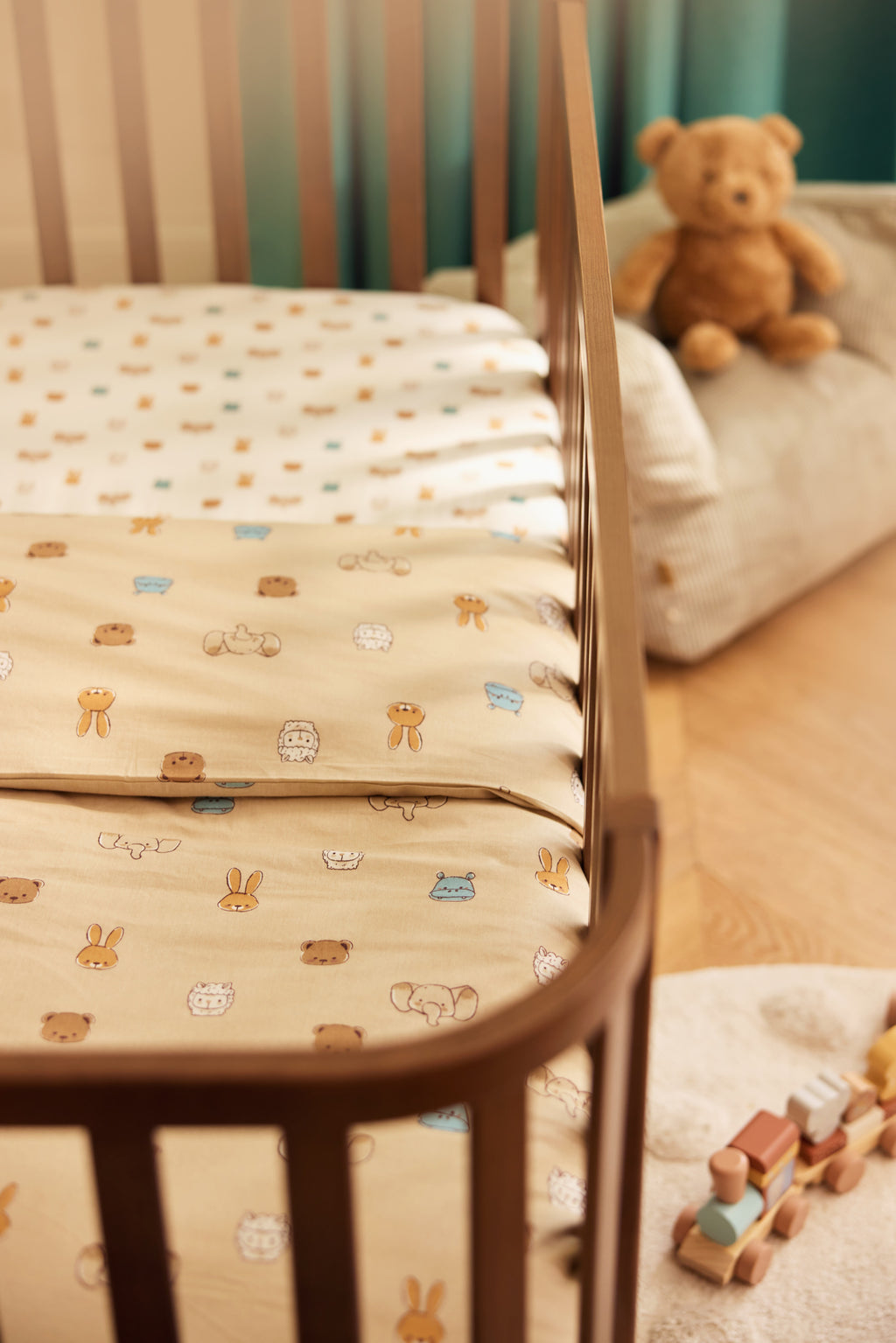 Jollein hoeslaken jersey Jollies dierenprint