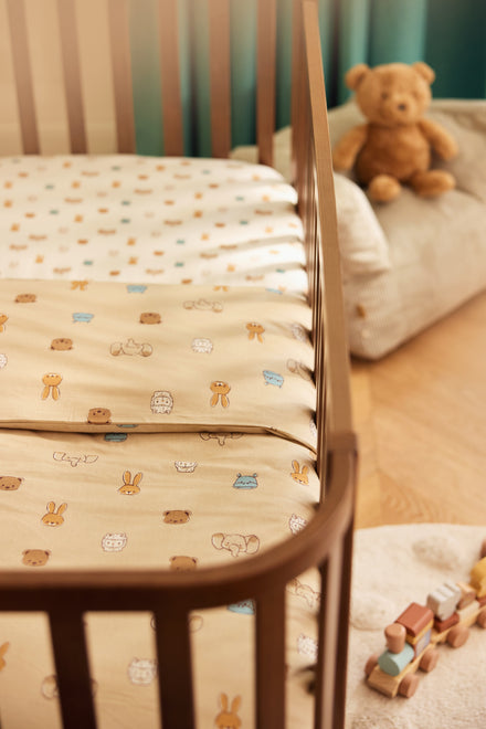 Jollein hoeslaken jersey Jollies dierenprint