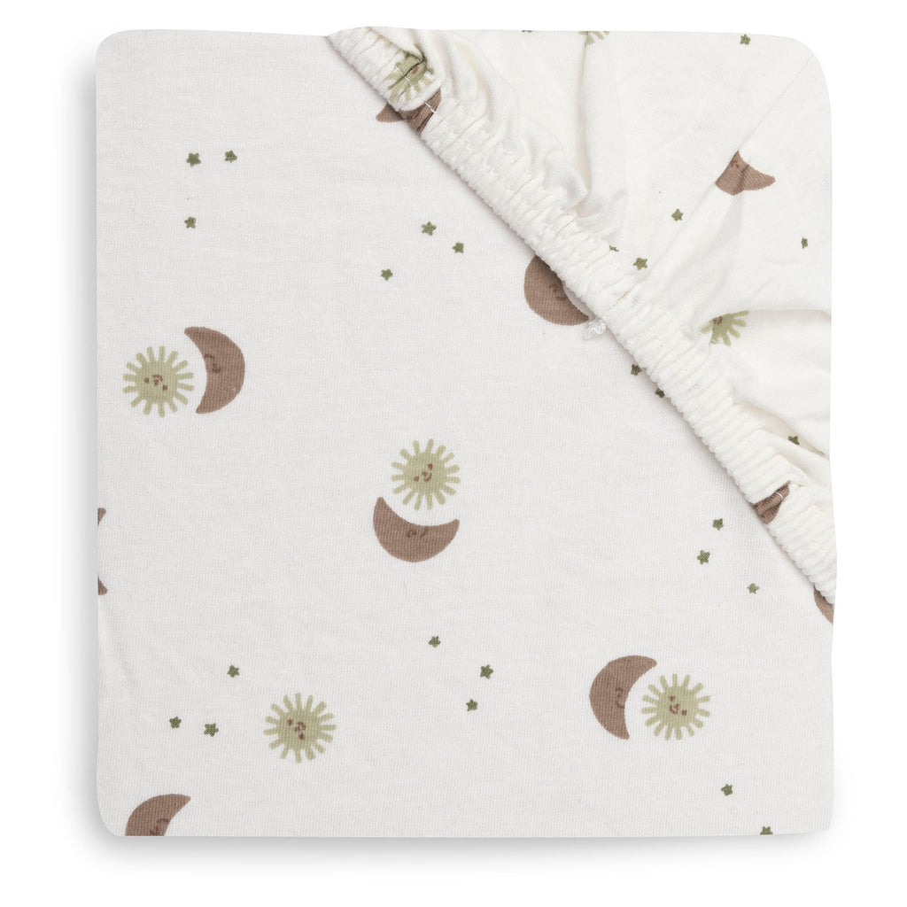 Jollein hoeslaken jersey Over The Moon maantjes