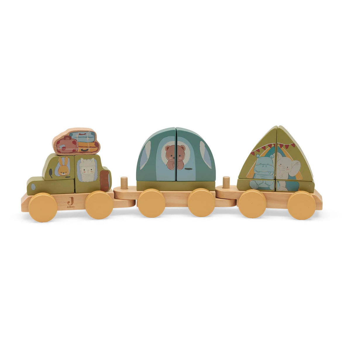 Jollein houten speelgoedtrein Jollies Camping