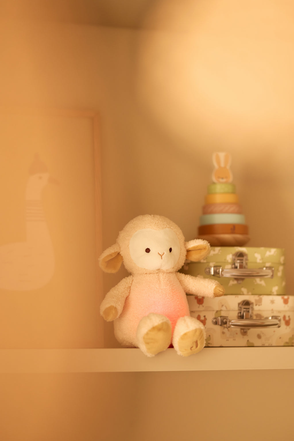 Jollein Knuffel met Licht en Geluid Sheep Sonny slaapknuffel
