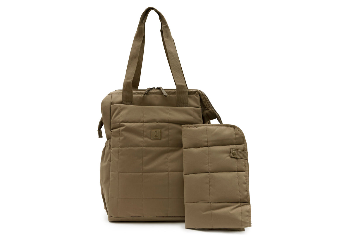 Jollein Luiertas rugzak Quilted Quinn Bronze gewatteerde rugtas
