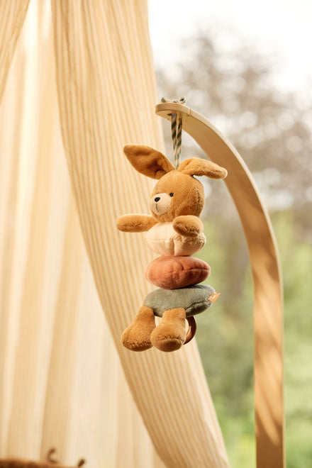 Jollein Muziekhanger Bunny Luz met houten ring