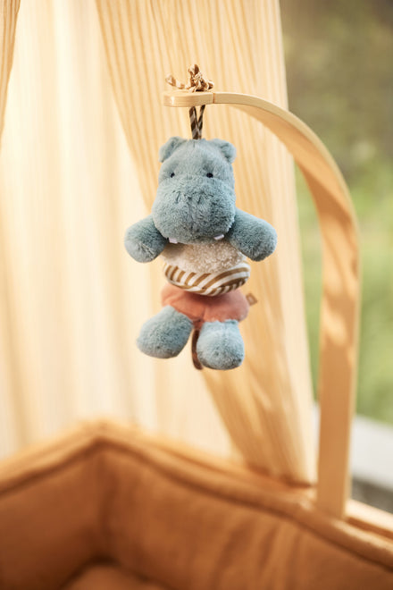 Jollein Muziekhanger Hippo Happy met houten ring
