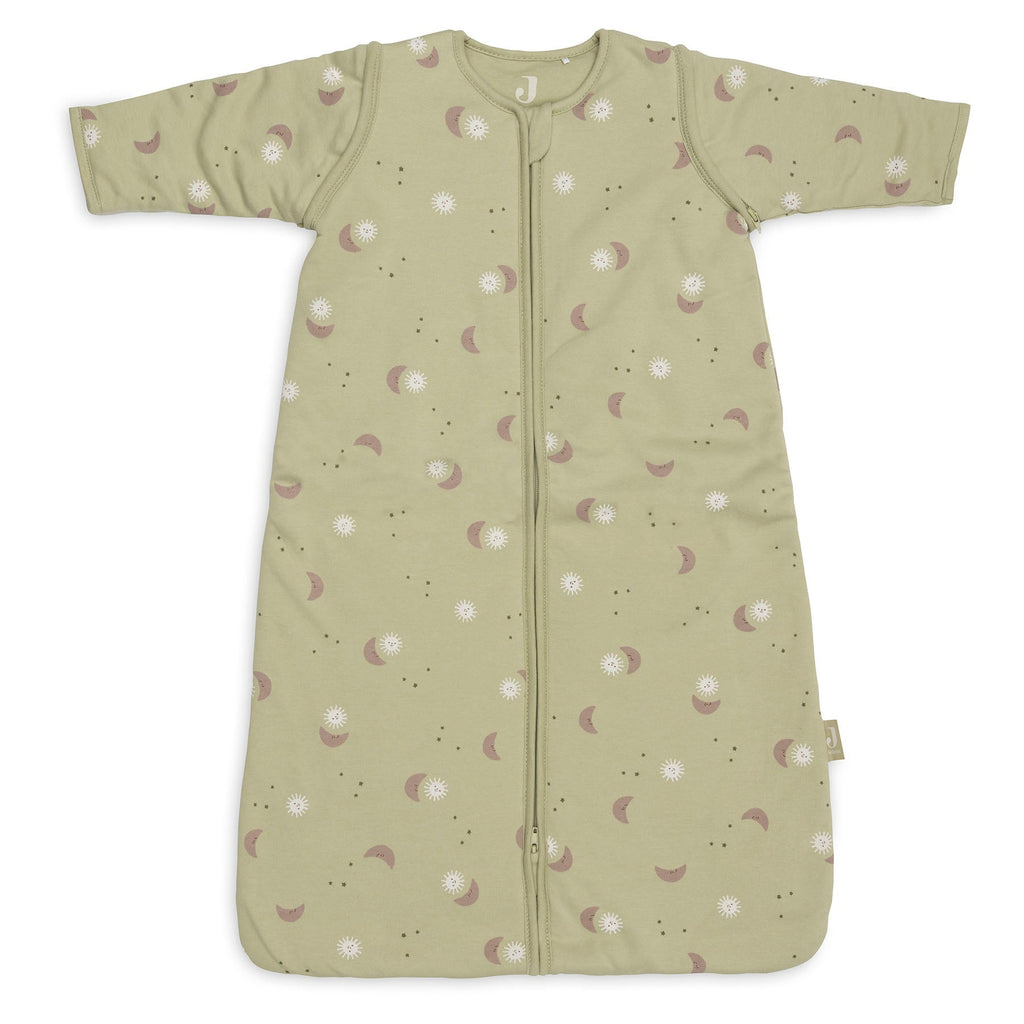 Jollein slaapzak met afritsbare mouw 110 cm in Over The Moon, productfoto van de babyslaapzak, De Gele Flamingo