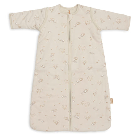 Jollein Slaapzak met afritsbare mouw 70 cm in de kleur Woolly, katoenen babyslaapzak met veilige rits van De Gele Flamingo