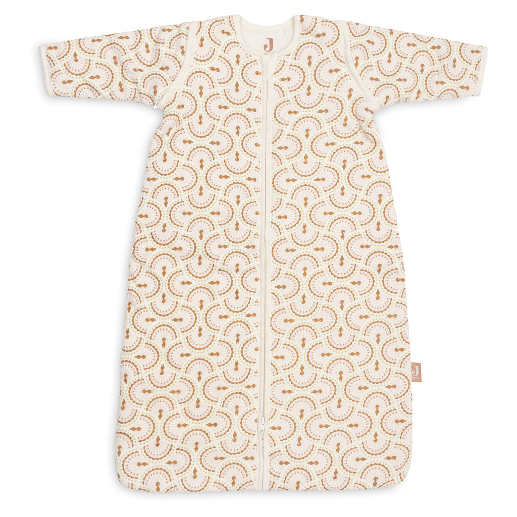 Jollein Slaapzak met afritsbare mouw 90 cm in de print Soft Plumes, bij De Gele Flamingo.