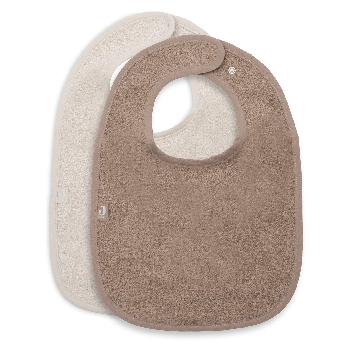 Jollein Slab Badstof Sand en Milky Coffee slabbetjes