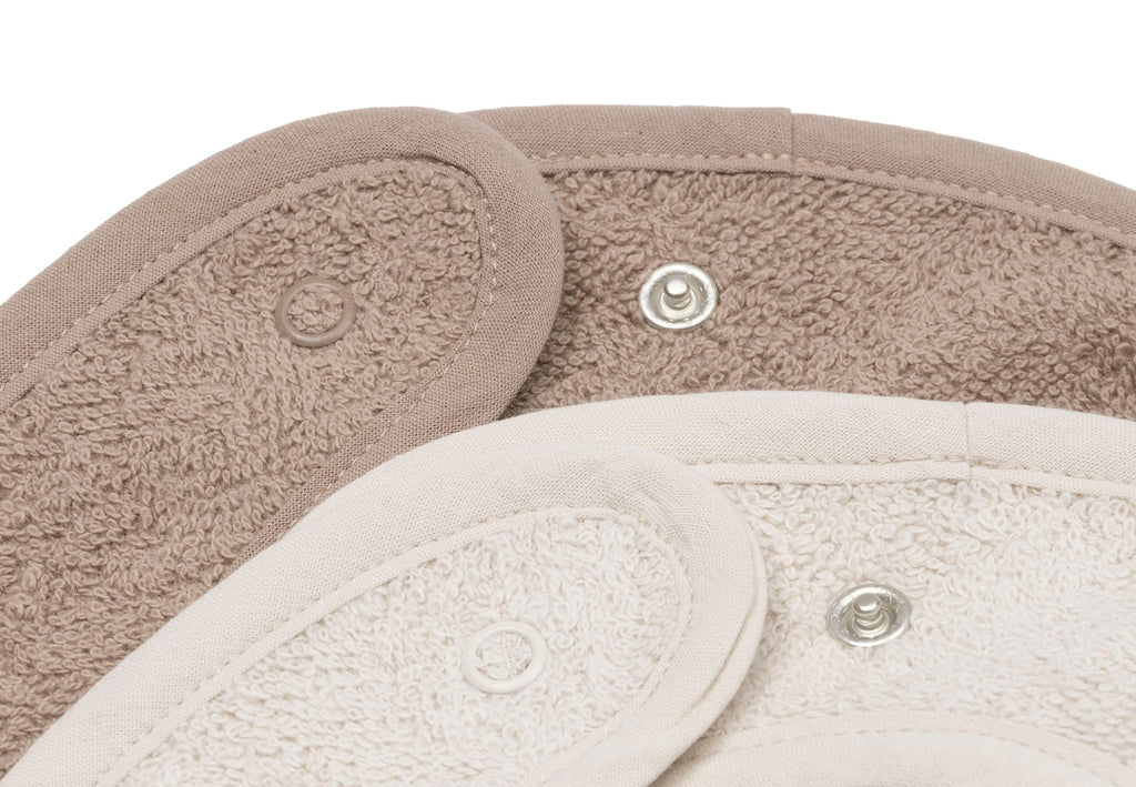 Jollein Slab Badstof Sand en Milky Coffee slabbetjes