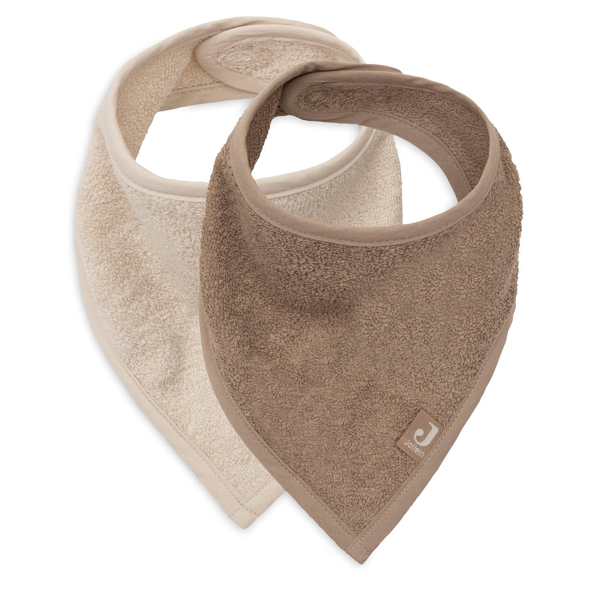 Jollein Slab Bandana kwijlsjaaltje Sand en Milky Coffee