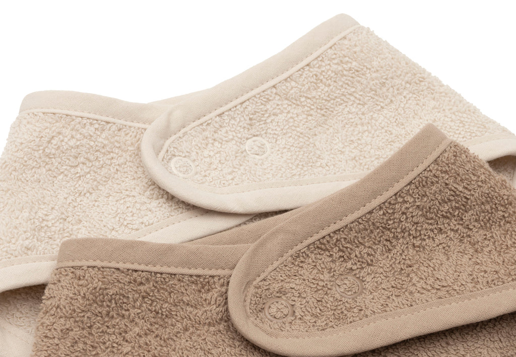 Jollein Slab Bandana kwijlsjaaltje Sand en Milky Coffee