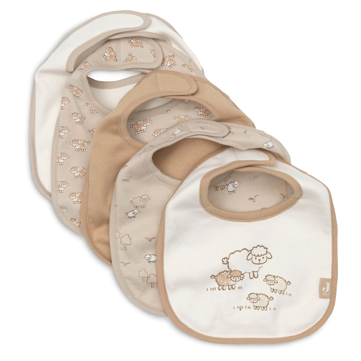 Jollein Slab Jersey Waterproof slabbetje 5-pack